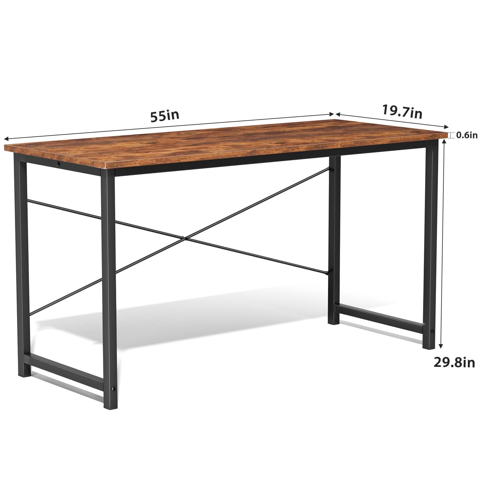 MAYEERTY Computer Office Desk for Small Spaces Writing Gaming Work Desk with Storage Bag Headphone Hook