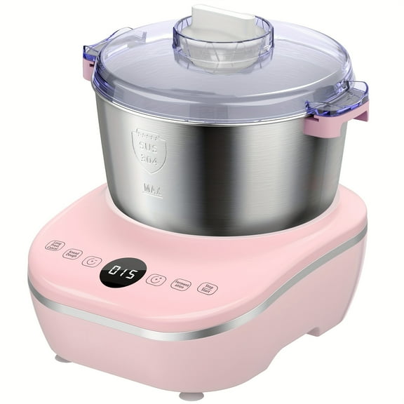 5.2 Quarts Electric Dough Maker - Portable Lightweight with Ferment Function | 304 Stainless Steel Bowl, Ideal for Pizza, Bread & Daily Baking
