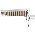 thumbnail image 3 of Awntech 10' x 8' Destin Right Motorized Patio Retractable Awning, Brown/Tan Stripe, 3 of 7