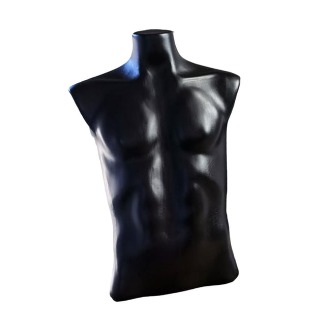 Busto de exhibición de torso de maniquí para tiendas comerciales de ropa de tiendas minoristas Negro