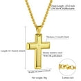 thumbnail image 4 of FindChic Gold Cross Necklaces for Men Stainless Steel Lord's Prayer Pendant Necklace Boyfriend Husband Religious Valentine's Day Gift Packaged, 4 of 8