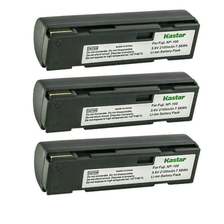 Kastar 3-Pack Battery Replacement for JVC BN-V101 BN-V101E DDNP-100 Battery  JVC GC-QX3HD  GC-QX5HD  GC-S5  GC-S5E Camera  Fuji NP-100  FNP-100 NP100 FNP100 Battery
