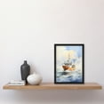 thumbnail image 4 of Fishing Boat at Sea Detailed Watercolour Seascape Artwork Framed Wall Art Print A4, 4 of 5