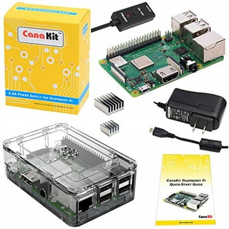 CanaKit Raspberry Pi 3 B+ (B Plus) with Premium Clear Case and 2.5A Power