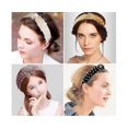 thumbnail image 4 of Headbands For Women Pearl Headbands - 1pcs Twisted Faux Pearl Velvet Headband Elegant Bling Hair Clip-black, 4 of 5