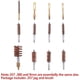thumbnail image 3 of Kit de limpieza de armas de 19 piezas, kit de limpieza de rifles .17 .22/ .223/5.56MM .243 .280 .30 .357/9MM .40 .45 12GA, kit de servicio de limpieza de armas con cepillo y estuche con cremallera, 3 of 5