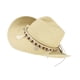 thumbnail image 2 of Sonducket Sombrero de vaquero con protección solar, estilo occidental elegante, sombrero de ala ancha, sombrero de vaquera de verano, sombrero Sombreros blanquecino, 2 of 6