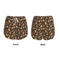 thumbnail image 3 of Gaeub Fast Food Print Women's Athletic Shorts,High Waisted Running Shorts,Pocket Sporty Short,Gym Elastic Workout Shorts-Large, 3 of 7