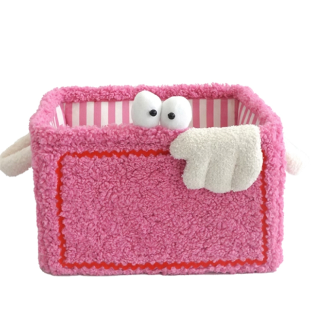 Little Storage Basket Foldable Home Ins Niche Design Storage Toys Snacks Cosmetics Organizing Gifts Pink