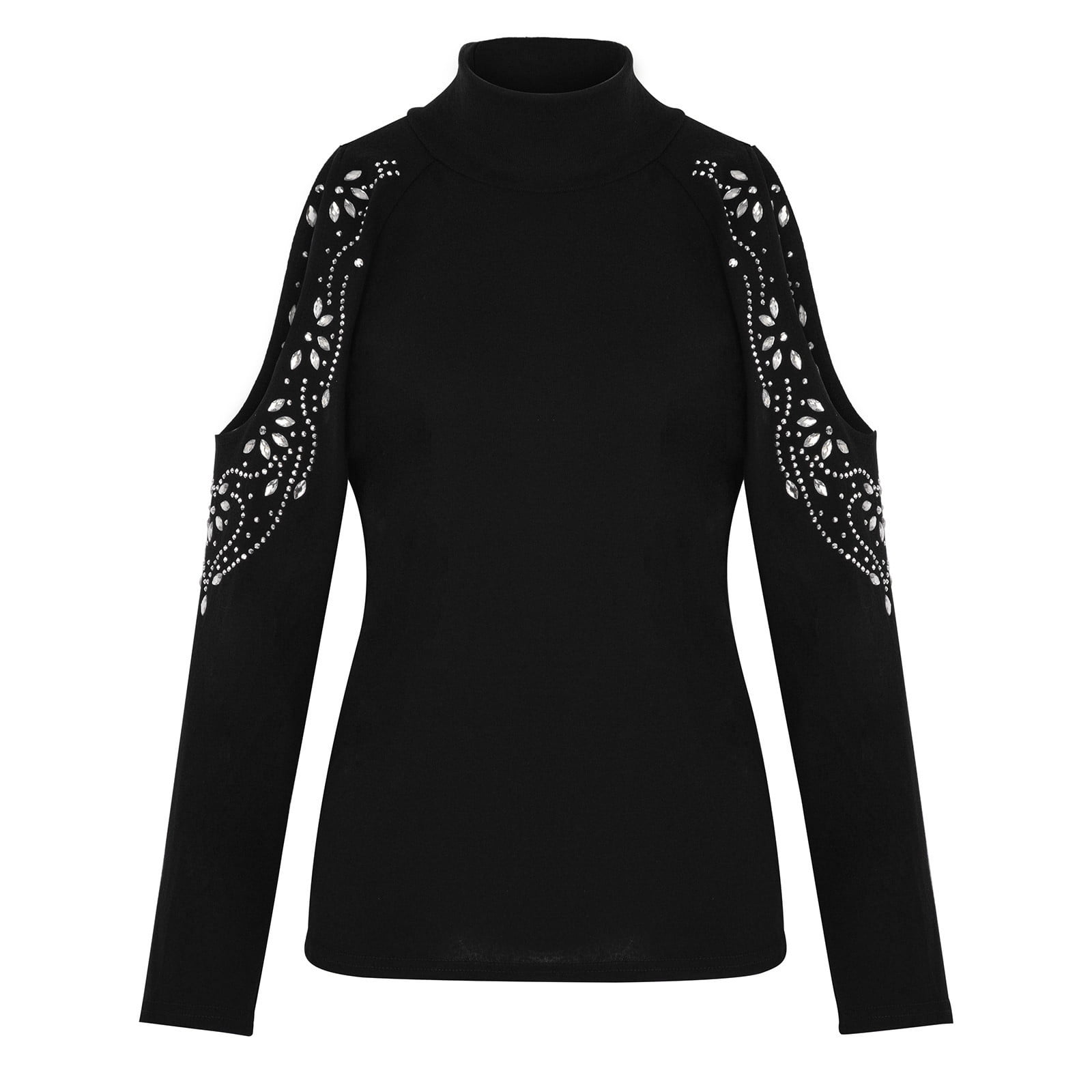 トップス American sleeve tleneck tops diante XZNGL Long Sleeve Shirt Women Fashion Women Solid Color Long