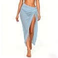 thumbnail image 3 of Women Sarong High Slit One Size Swimsuit Coverups Summer Striped Print Chiffon Wraps Beach Bikini Bathing Suit Swimwear Wrap Cover Up, 3 of 6