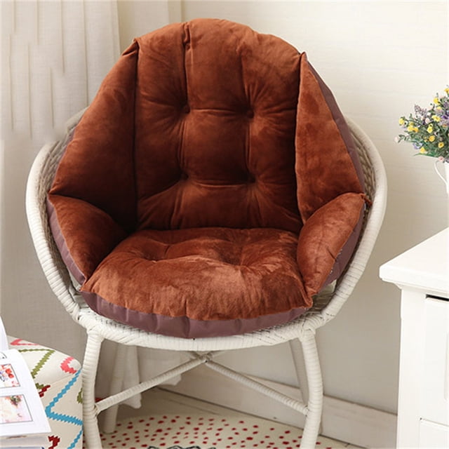 Semi-Enclosed Chair Cushion with Back Support Soft Comfort for Desk Seat Warm Fabric