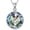 Scottish Thistle, variant on Crystal Necklace 925 Sterling Silver Anchor Evil Eye Lotus Scottish Thistle Ballerina Jelly fish Mother Daughter Claddagh Jewelry for Anniversary Birthday Christmas Gifts Men Women