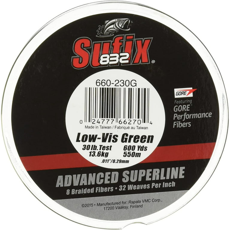 Sufix 832 Advanced Superline Braided Fishing Line 600 yd 50lb Green 