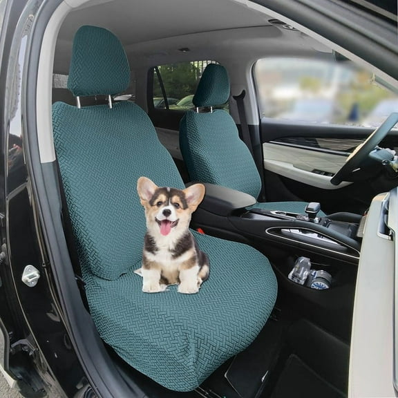 (Pack of 2) All-inclusive Car Front Seat Covers, Universal Auto Front Seats Protector Fits for Car, SUV, Truck, Blue