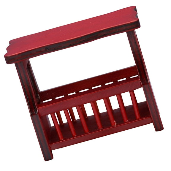 Furniture Dollhouse Supply Model Mini Coffee Table Small Wooden Red