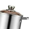 thumbnail image 6 of Stainless Steel Stockpot with Strainer Seafood Boil Pot for Deep Frying, Soup Cookware Clear Glass Lid Deep Fryer Cooking Pot with clamp, 6 of 8