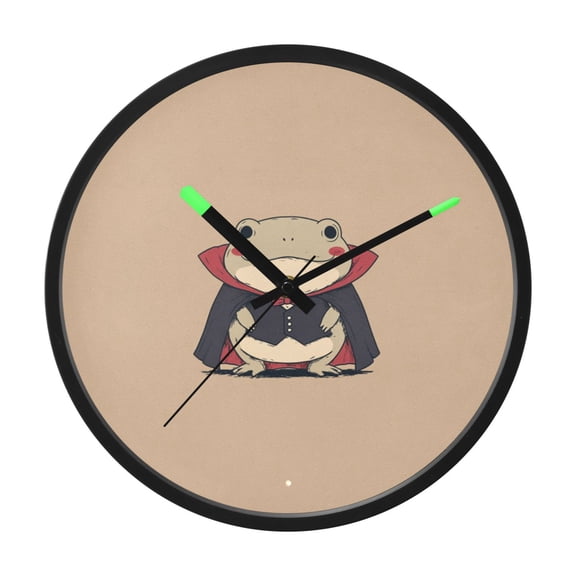 Indoor 12' Voice-Activated Luminous Decoration Wall Clock With LED Night Light A Cute Frog