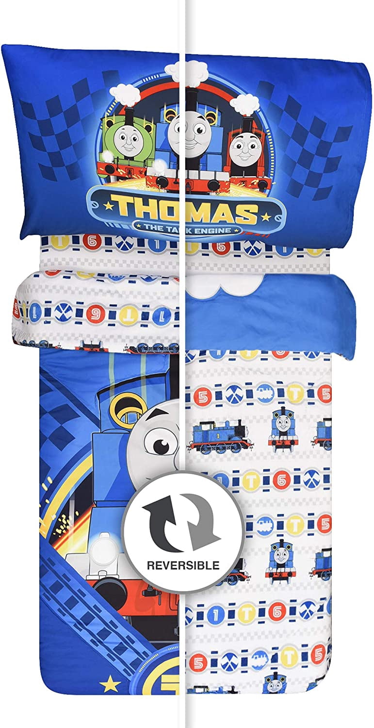 Thomas & Friends Standard Crib 3 Pieces Toddler Soft Microfiber Bedding Set with Comforter for Kids Bedroom