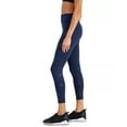 thumbnail image 3 of Id Ideology Womens Plus Size Embossed Star 7/8 Leggings, Navy Stars, 2X, 3 of 5