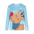 thumbnail image 4 of Chandail de Noël pour Femmes 2023 Manches Longues Décontracté Impression de Noël Col Rond Chandail Tunique Hauts en Liquidation, 4 of 6