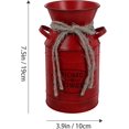 thumbnail image 2 of Milk Can Rustic Metal Shabby Chic Milk Jug Vase With Rope French Rustic Bucket Retro Style Dried(red), 2 of 5