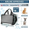 thumbnail image 3 of Cat Carrier American, United, Delta Airline Approved/Soft-Sided Pet Travel Bag for Medium Cat 15+ lbs Small Dog Traveling Crate Under 15 Pounds TSA Approved Carrying Cage Underseat Cabin L, 3 of 8