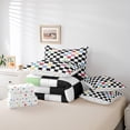 thumbnail image 4 of Erosebridal Black White Checkered Bedding Set Twin 7 Piece Colorful Checkerboard Grid Comforter Set With Sheets Funky Buffalo Plaid Bed In A Bag Teen Groovy Gingham Bed Set, 4 of 5