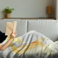 thumbnail image 3 of Grey and Yellow Soft Flannel Fleece Blanket, Abstract Modern Futuristic Wavy Image Ombre Design Art Print, Cozy Plush for Indoor and Outdoor Use, 50" x 70", Black Marigold and Grey, by Ambesonne, 3 of 5