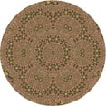 thumbnail image 1 of Ahgly Company Machine Washable Indoor Round Transitional Brown Red Area Rugs, 6' Round, 1 of 7