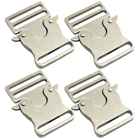 4 Pcs Metal Belt Buckle Clip Replacment Buckles Quick Side Release Buckles