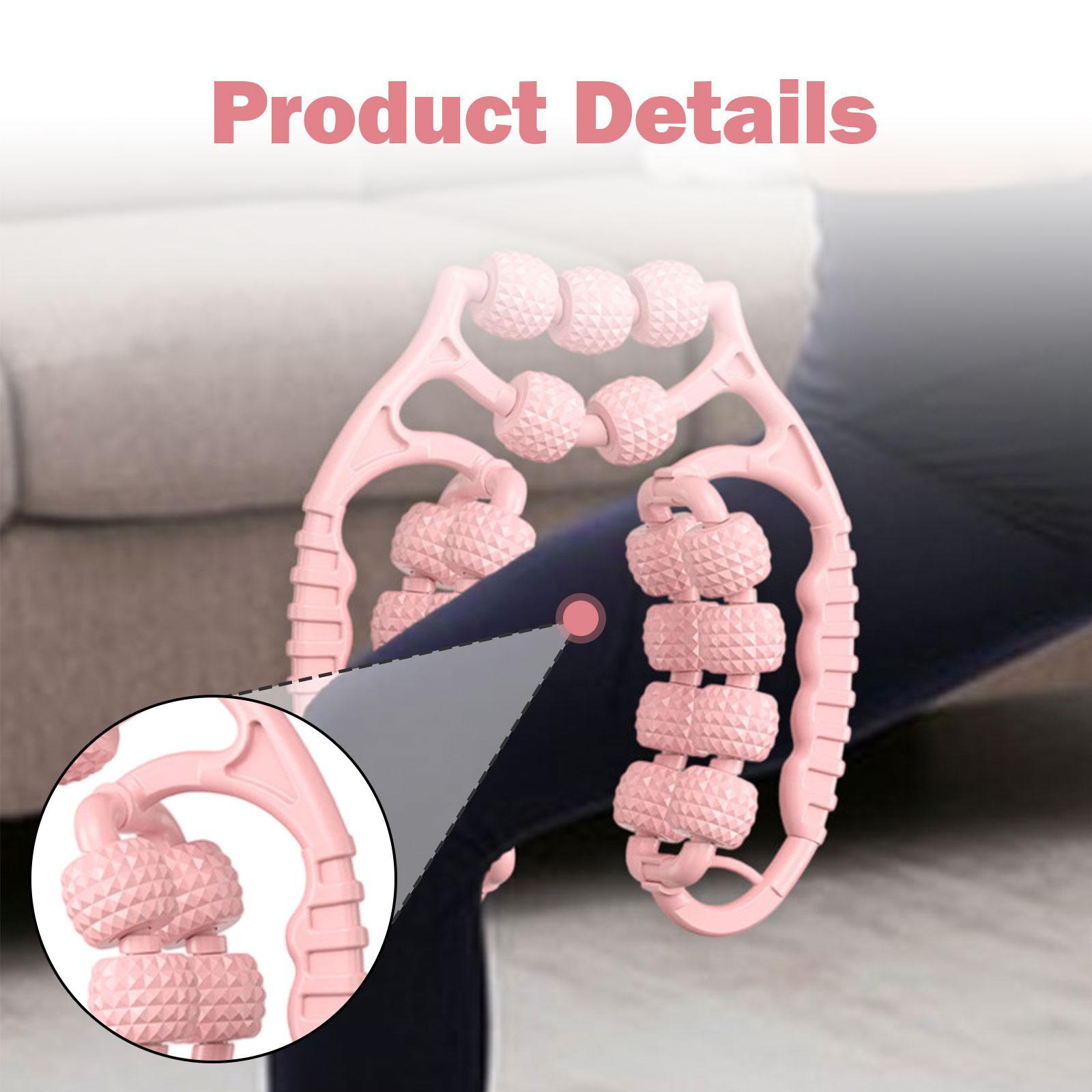 DimyFew Massage Rollers Back Leg Massagers 21 Wheels 4 Wheels Fitness Versatile Circular Pink