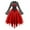 H-Red413, variant on FEIFLY Dresses For Women Fashion Gothic Style 1950s Vintage Midi Dress Croset Long Flare Sleeve A-Line Party Dress Solid Color Festival Clothing