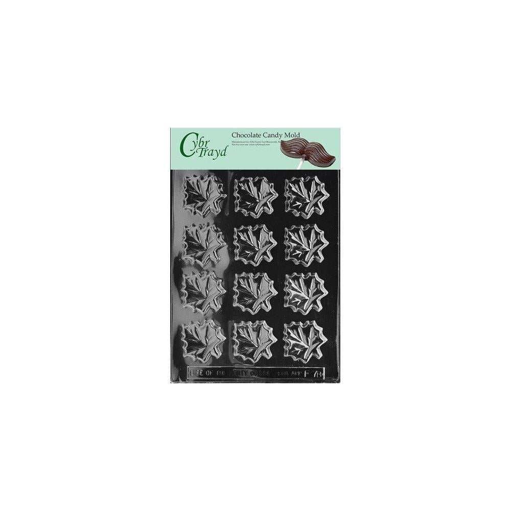 Cybrtrayd F078 Maple Leaves Chocolate Candy Mold with Exclusive Copyrighted Molding Instructions