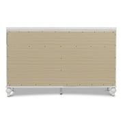 New Classic Furniture Valentine Solid Wood Dresser with 9 Drawers in White