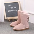 thumbnail image 4 of Dream Pairs Girls Toddles Winter Fashion Snow Boots Ankle Outdoor Warm Snow Boots SWEATY-BUCKLE-K PINK Size 2, 4 of 5