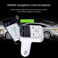 thumbnail image 3 of Bluetooth 5.0 Car Kit Handsfree Wireless FM Transmitter Dual Car MP3 USB Charger LCD TF Card Car MP3 Player, Silver, 3 of 9