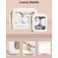 thumbnail image 3 of Set de bolsas de maquillaje JRQCSJY Leather Clear Travel Essentials, 3 of 7