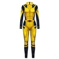 thumbnail image 3 of Disfraz de superhéroe Wolverine Deadpool para Halloween para adultos y niños, mono de superhéroe Zentai de licra con tres garras de Wolverine, 3 of 5