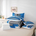 thumbnail image 6 of Homewish Boys Ball Lover 7-Piece Twin Bedding Sets,Rugby Football Sport Bedding Comforter Set,Blue Gray White Sheet Sets For Teens,Ultra Soft Home Decor Reversible, 6 of 8