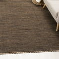 thumbnail image 3 of SAFAVIEH Montauk Bijar Solid Cotton Area Rug, Brown/Black, 6' x 9', 3 of 6