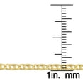 thumbnail image 2 of KoolJewelry 10k Yellow Gold Hollow Flat Link Anklet (2.5 mm, 10 inch), 2 of 4