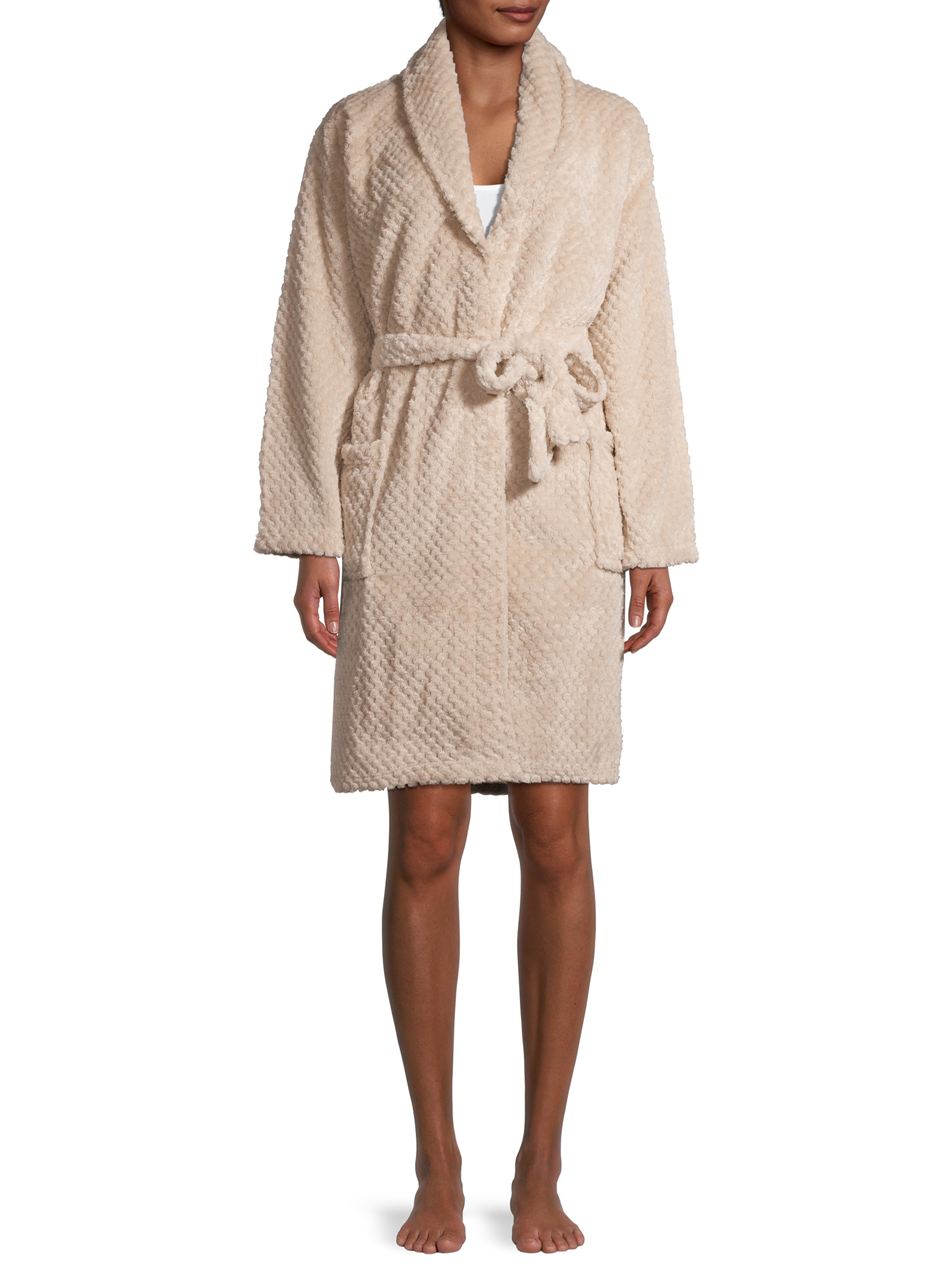 The Cozy Corner Club Durable Easy Care Textured Evening Robe (Women's), 1 Pack - image 5 of 7