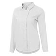thumbnail image 4 of Lindreshi Long Sleeve Shirts for Women Fashion Women Cotton Linen Casual Buttons Long Sleeves T-Shirt Blouse Tops, 4 of 9