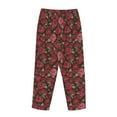 thumbnail image 5 of Xecao Rose Flowers Women's Straight Lounge Pajama Pants: The Epitome of Relaxed Sleepwear, 5 of 9
