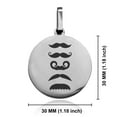 thumbnail image 2 of Stainless Steel Mustache Dad Round Medallion Keychain Circle Ring, 2 of 2