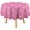 Polka Dots Pink and White, variant on Polka Dots Black and White Tablecloth 60inch Round Table Cover Washable Table Cloth for Kitchen Dinning Party Tabletop Modern Decoration