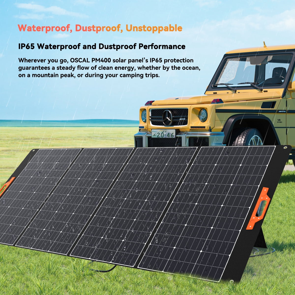 OSCAL PM 400W Foldable Solar Panel IP65 Waterproof Portable Solar Panel