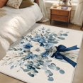 thumbnail image 3 of Area Rug 48×72in, Blue Eucalyptus Leaves Vase on Linen Floor Carpet Living Room Rug, Spring Flower Leaf Non-Slip Welcome Mat Indoor Rugs for Bedroom Dining Room, 3 of 9