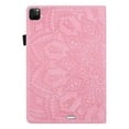 thumbnail image 3 of Case for iPad Pro 13 inch (M4) 2024, Multi-Angle Viewing Folio Stand Smart Shell Embossed Pattern PU Leather Cover with Auto Sleep/Wake with Pencil Holder Card Slot Tablet Case, Pink, 3 of 14